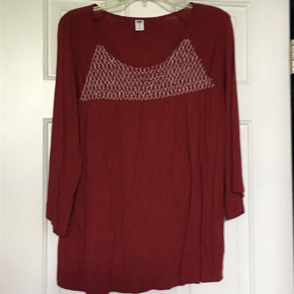 Detailed Red Blouse